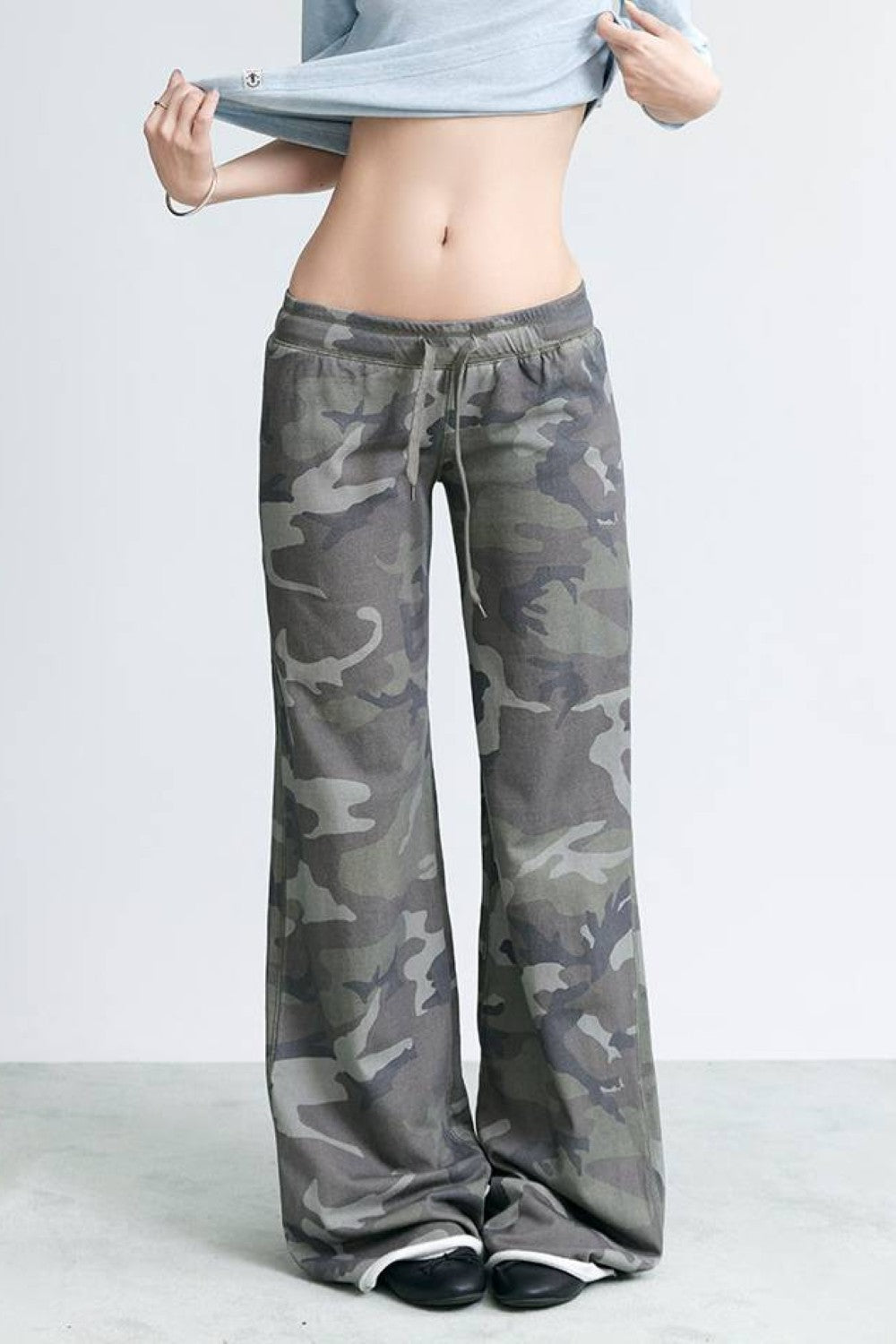 Low-Rise Camo Sweatpants