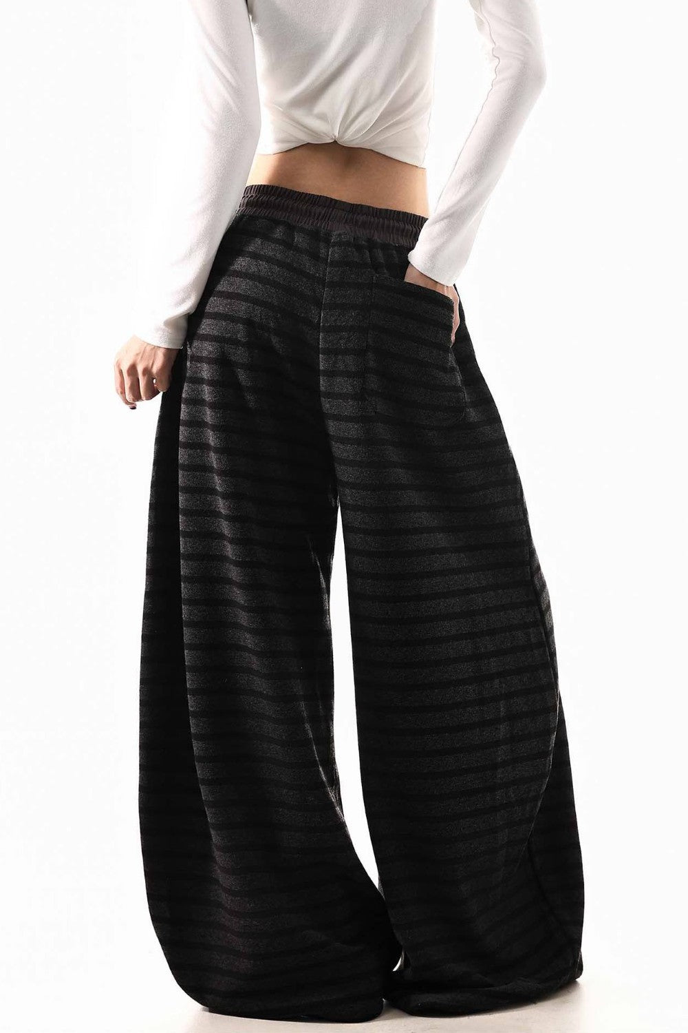 Stripe Script Barrel Sweatpants
