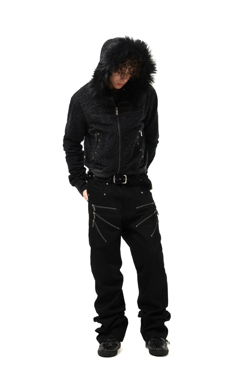 Blackout Leopard Fur Jacket