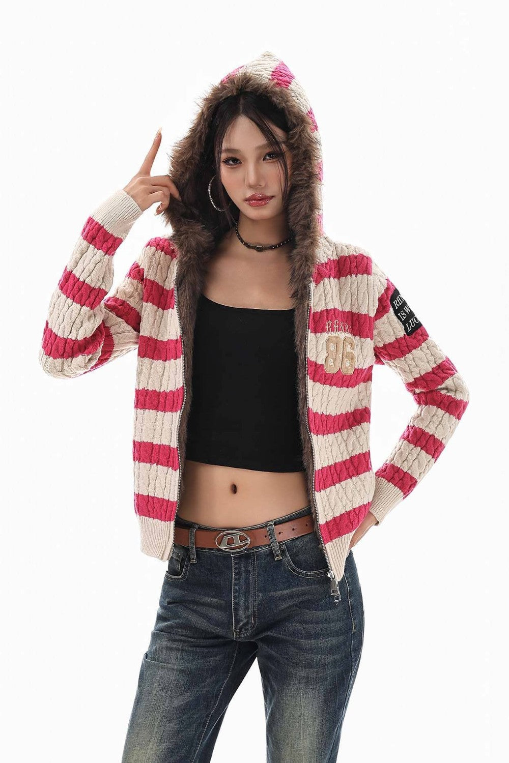 Frostline Striped Knit Sweater