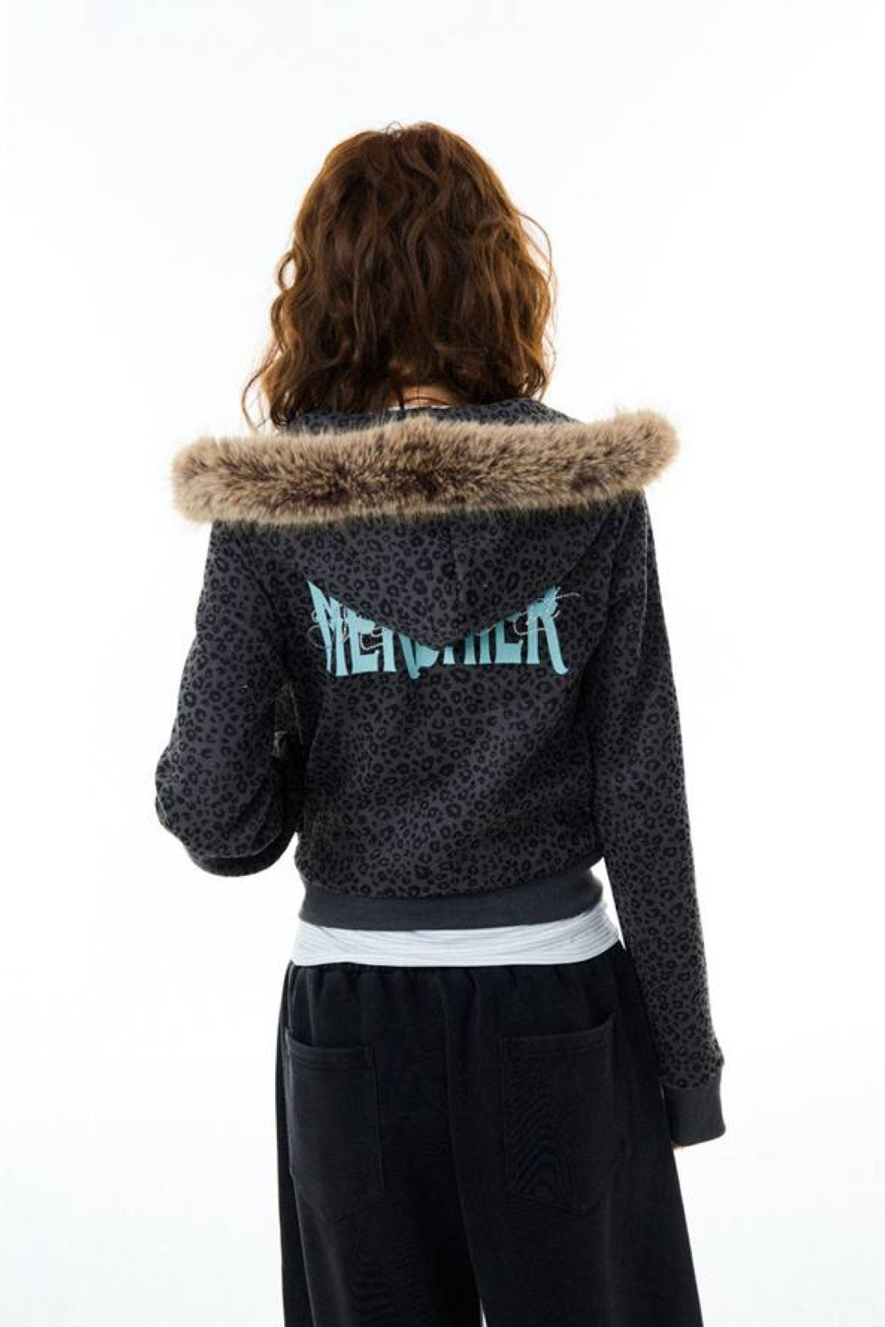 Midnight Leopard Fur Jacket