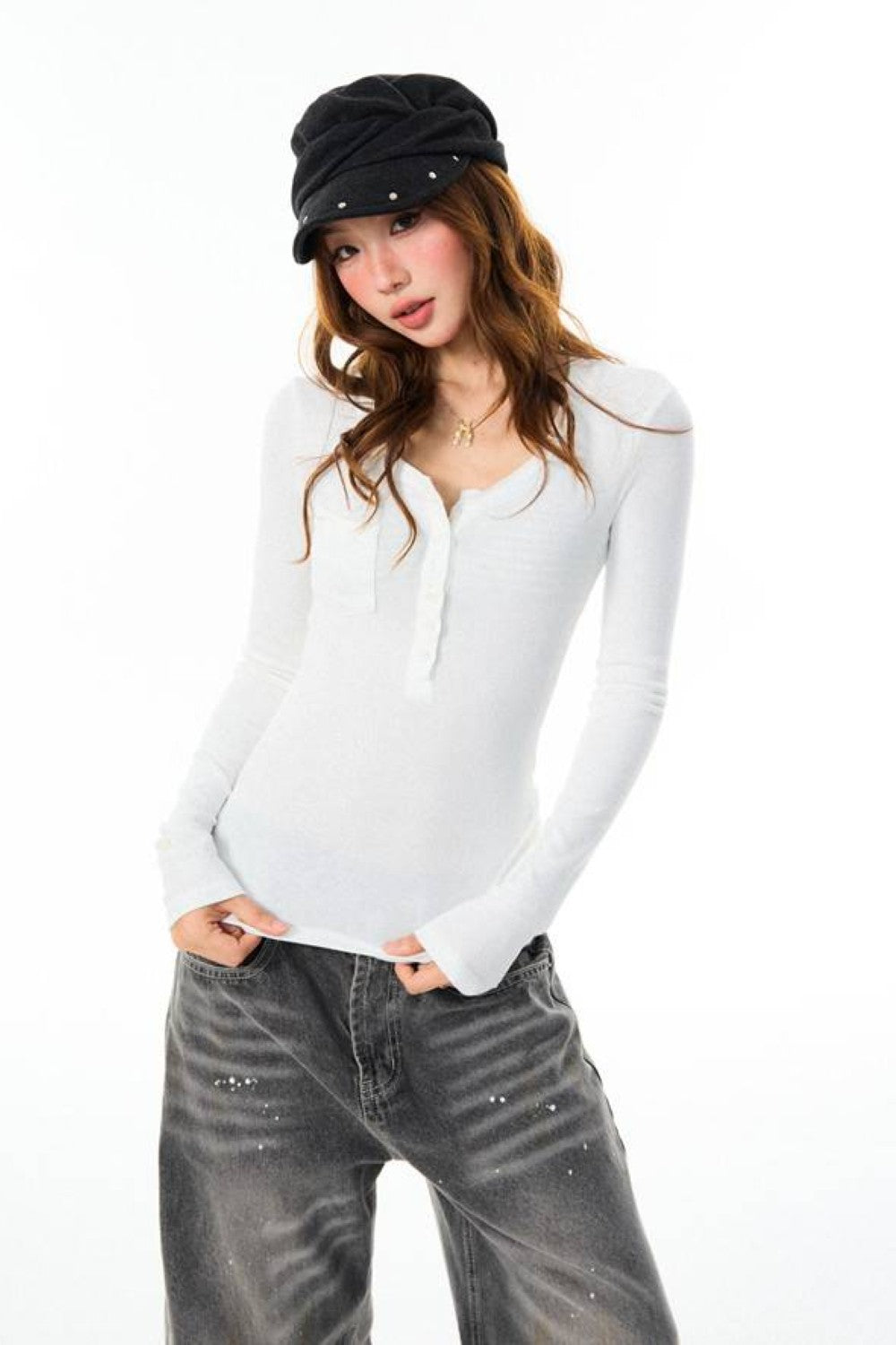 Everyday Darling Button Top