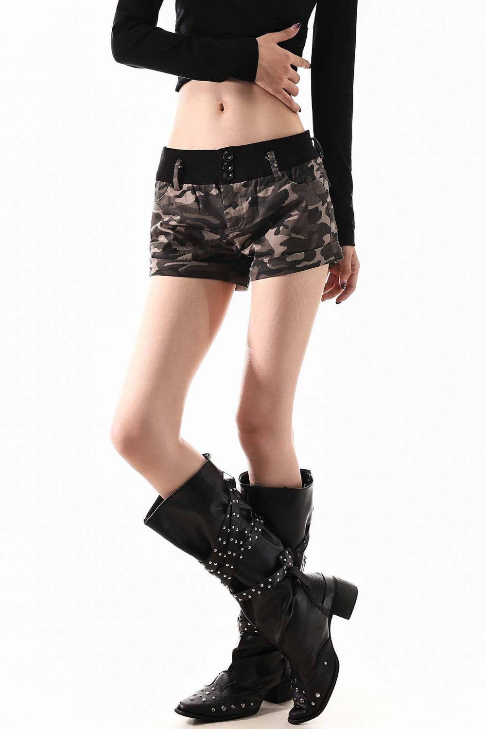 Camo Clash Mini Shorts