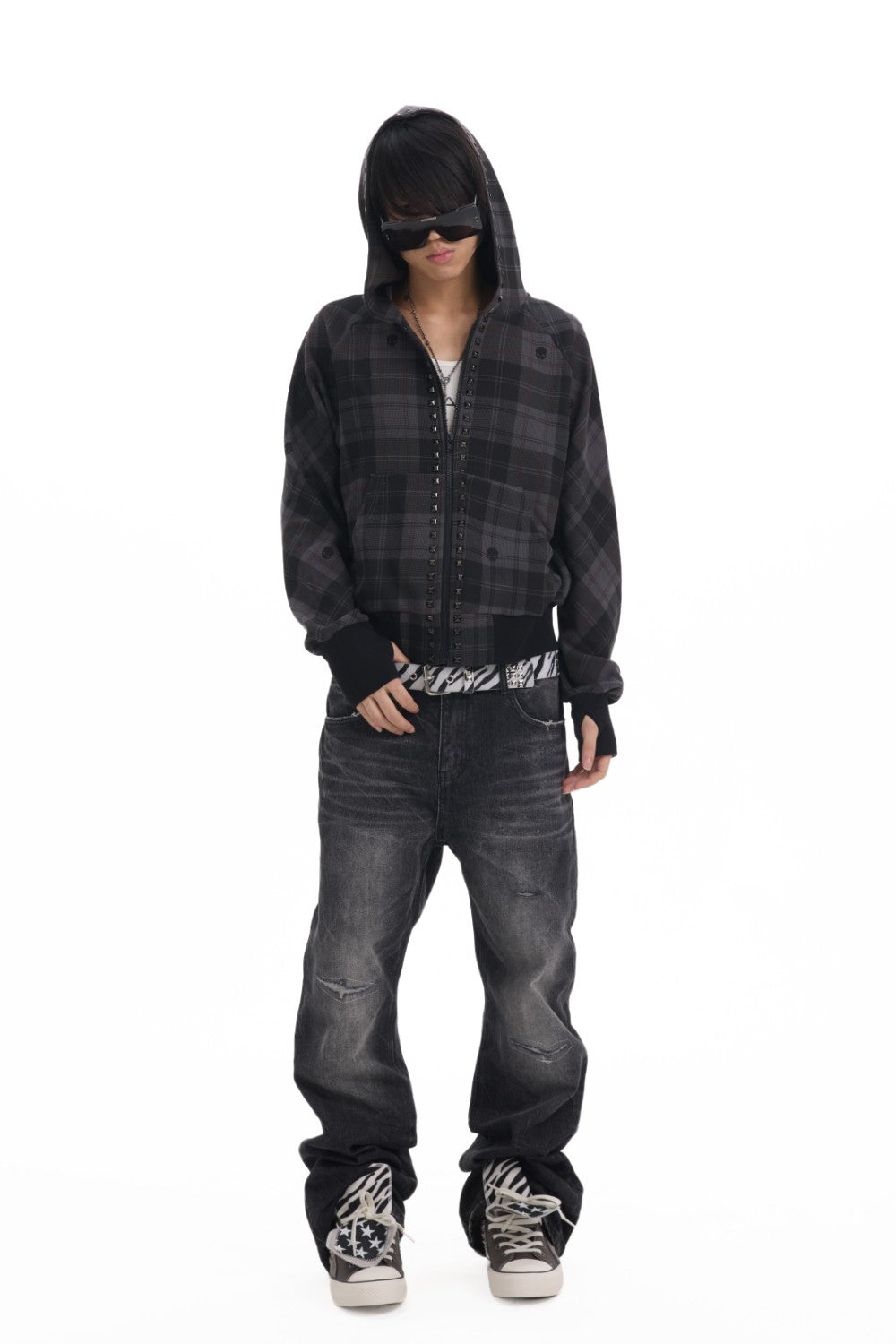 Studded Society Plaid Jacket