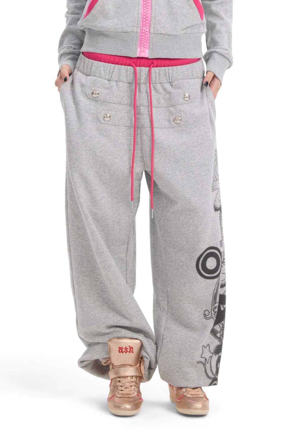 Pink Chrome Court Sweatpants
