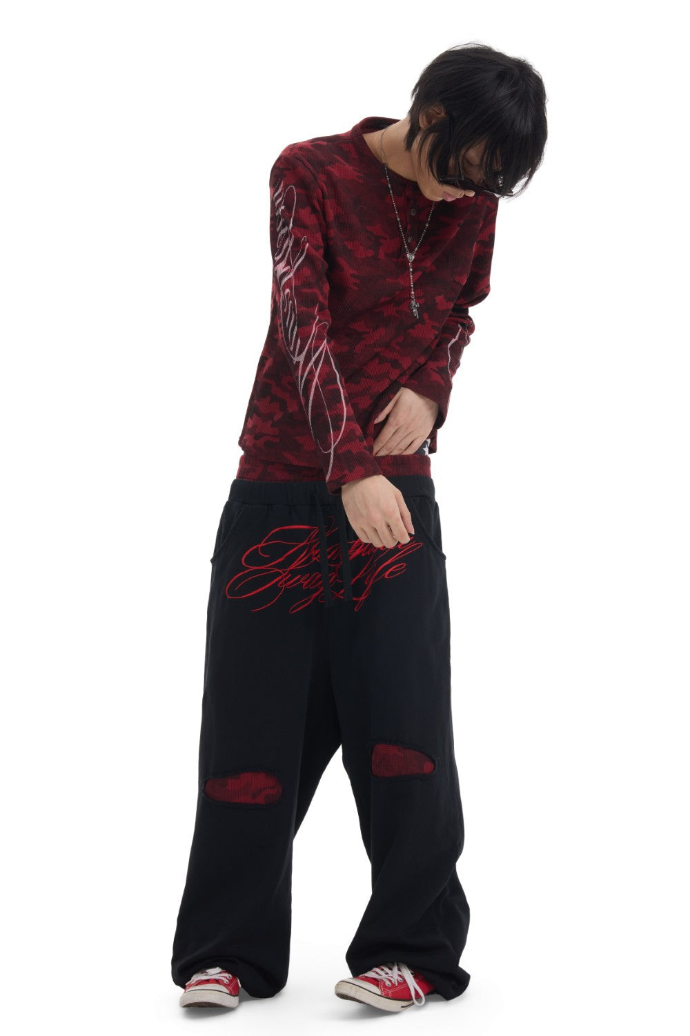 Scarlet Double Waist Sweatpants