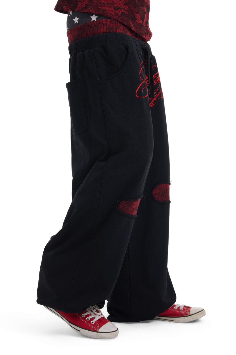 Scarlet Double Waist Sweatpants