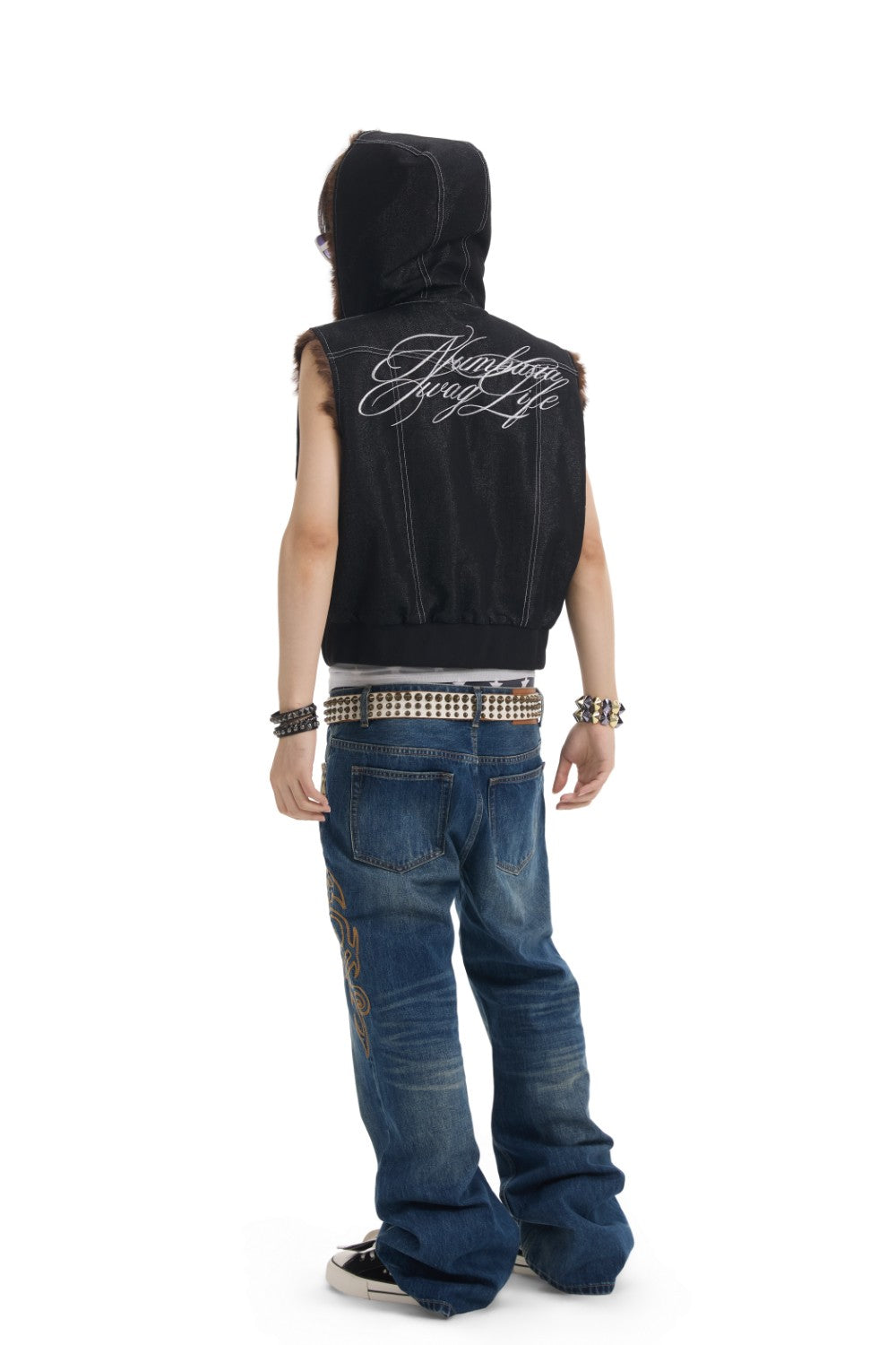 Reversible Leopard Denim Vest