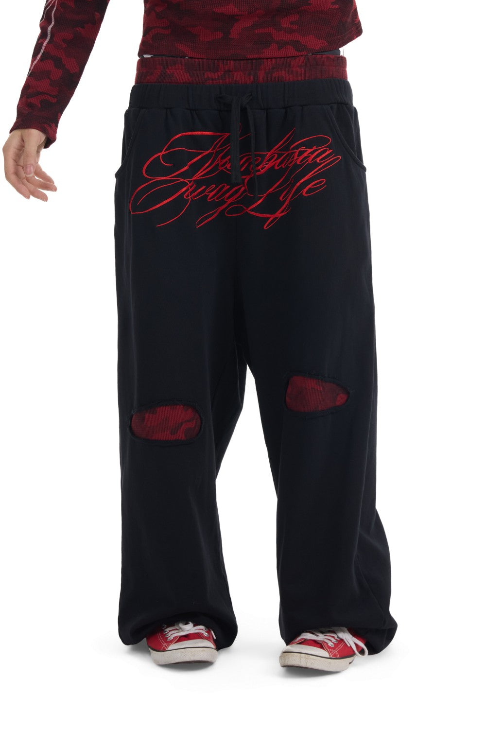 Scarlet Double Waist Sweatpants