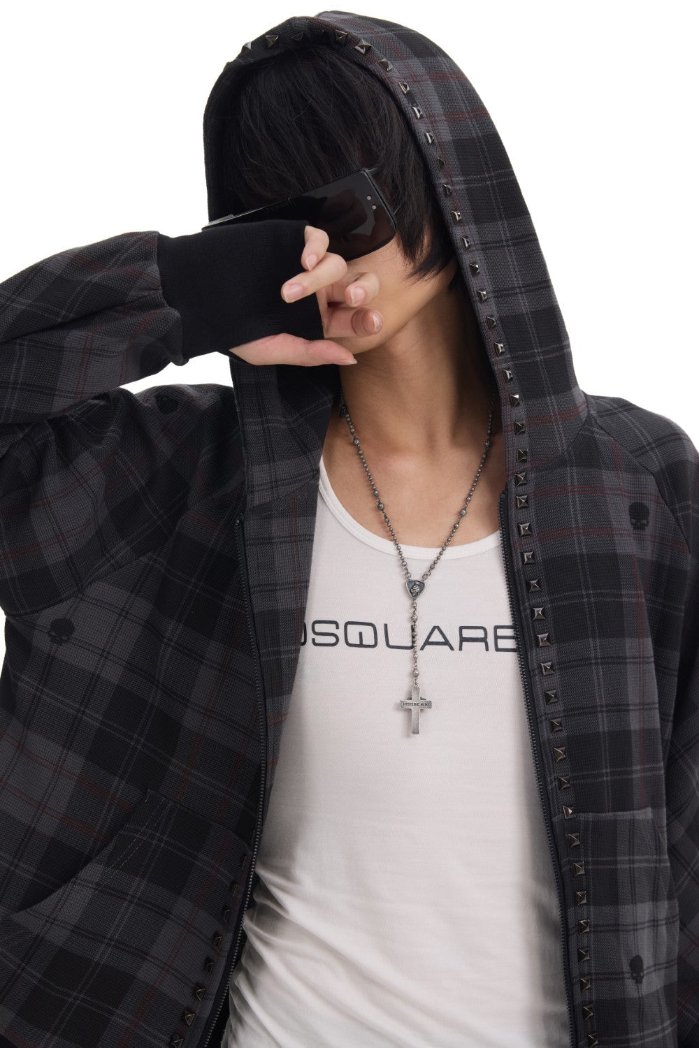 Studded Society Plaid Jacket