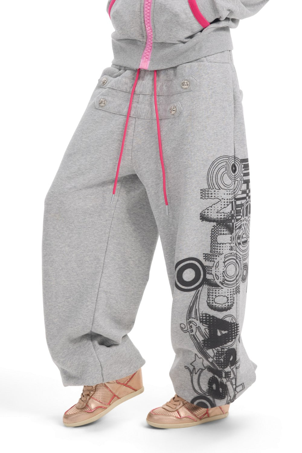 Pink Chrome Court Sweatpants