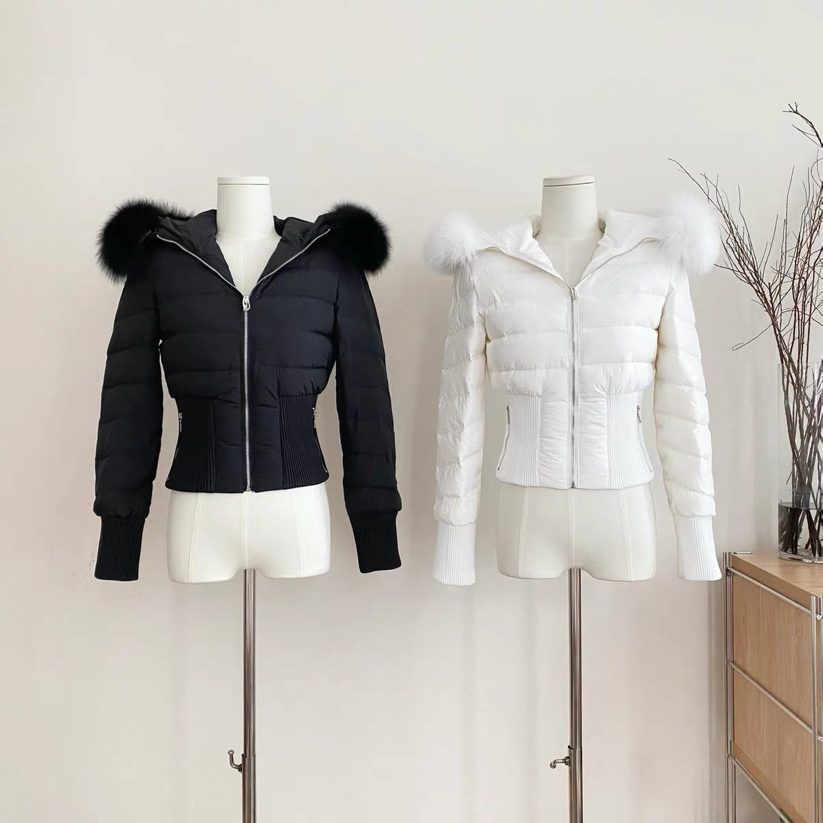Y2K Cropped Puffer Jacket – Women's Winter Streetwear