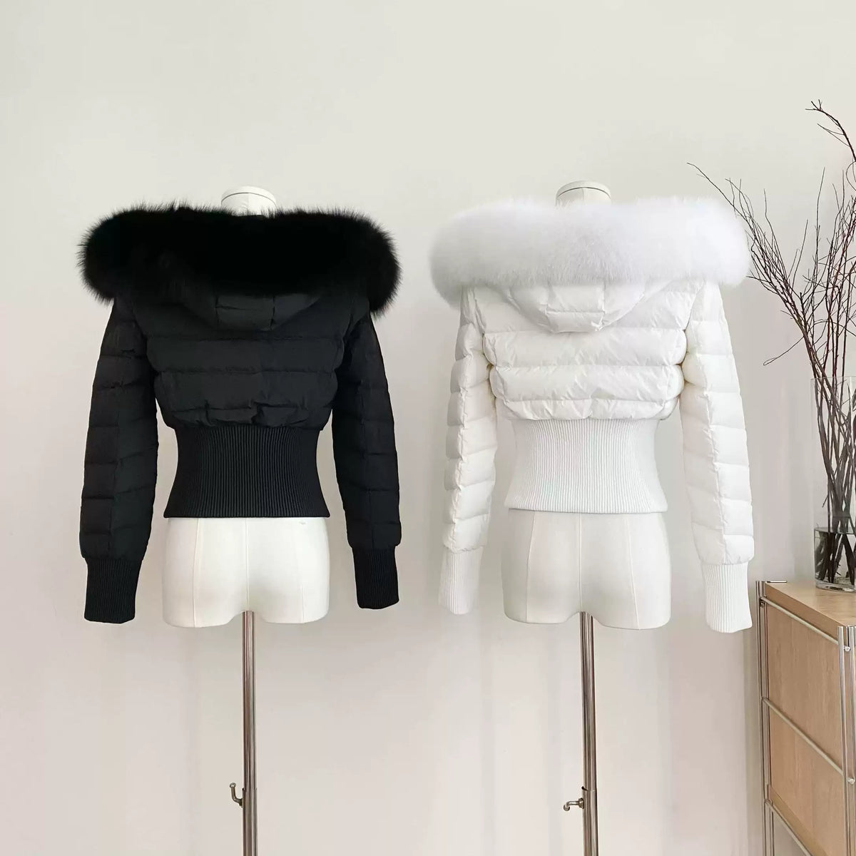 Y2K Cropped Puffer Jacket – Women's Winter Streetwear