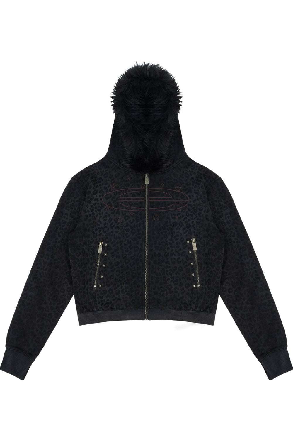 Blackout Leopard Fur Jacket